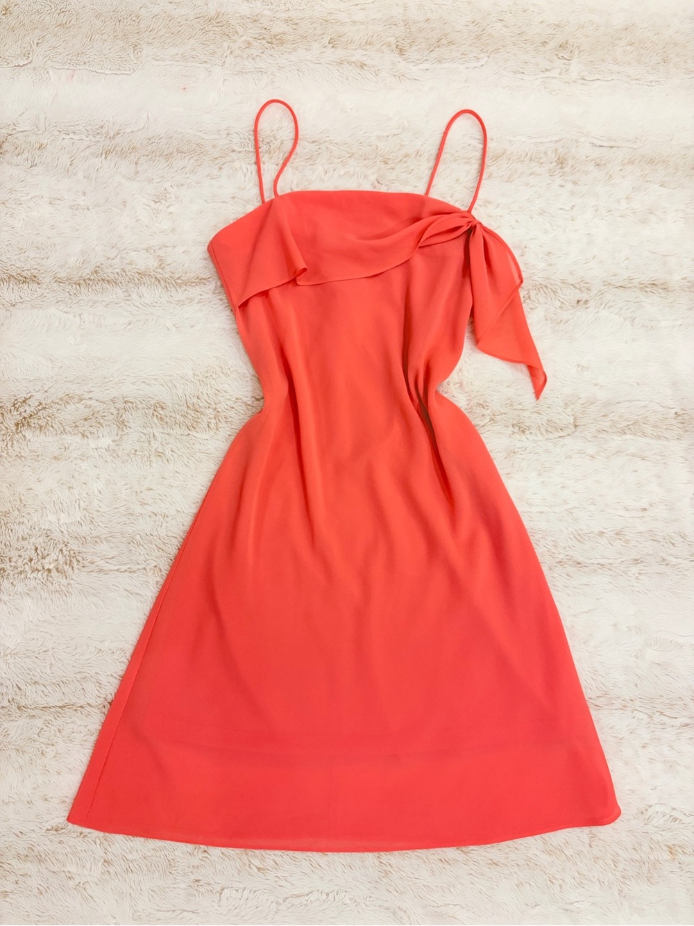 🍑 Vintage 90s Y2K Jump Coral Chiffon Slip Dress Fairy Romantic Wedding Guest